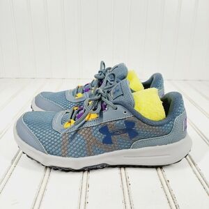 Under Armour Toccoa Blue Lace Up Athleisure Running Sneakers I1024